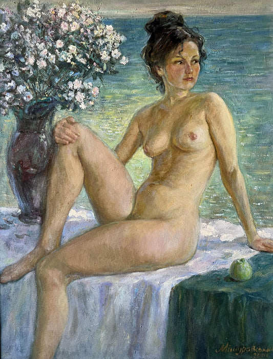 Oil painting She is youth itself V. Mishurovsky