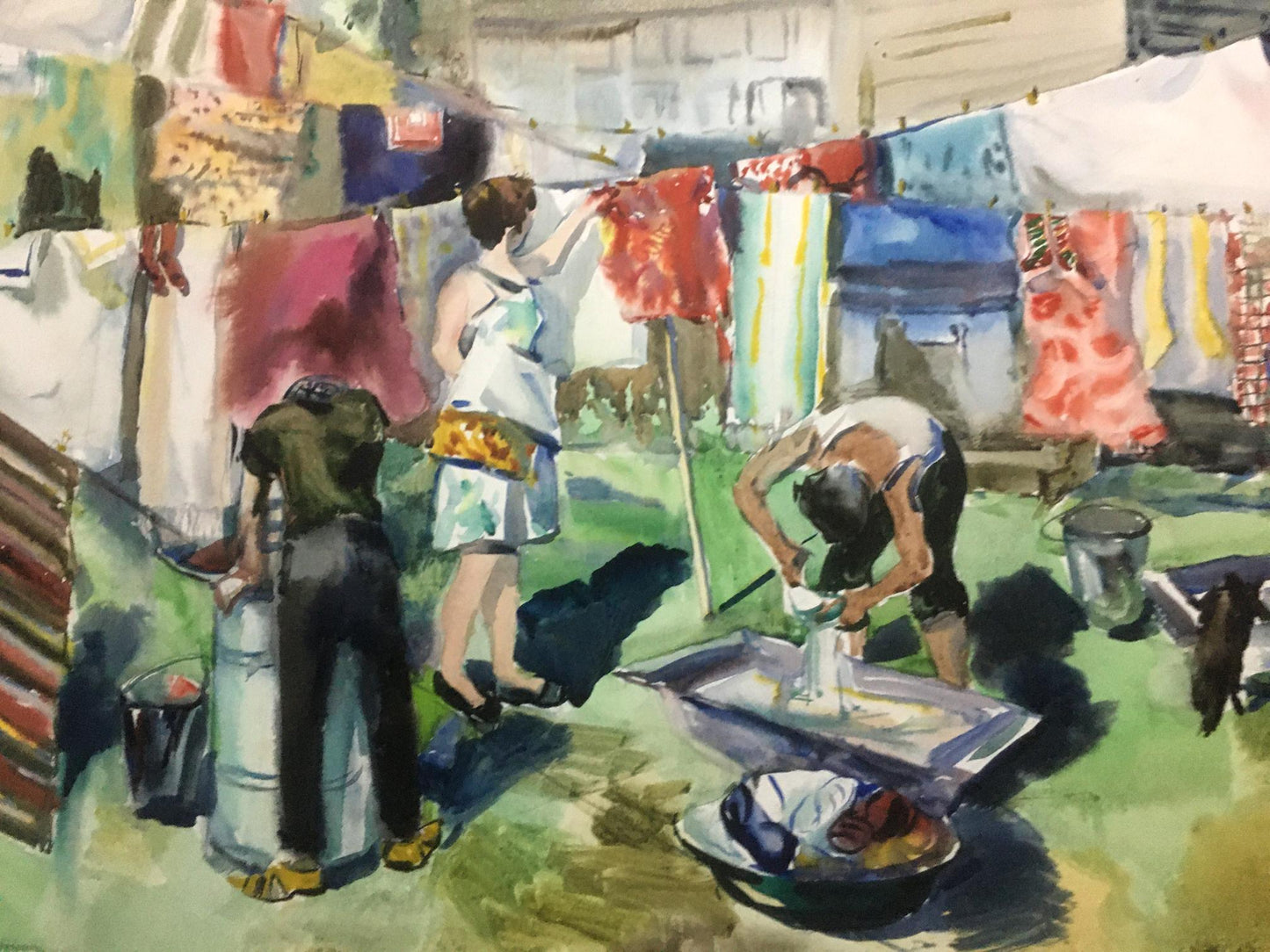 Watercolor painting Cleaning Palazhchenko Irina