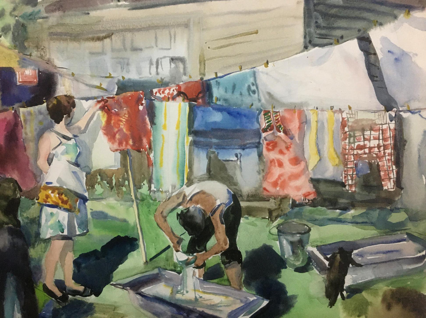 Watercolor painting Cleaning Palazhchenko Irina