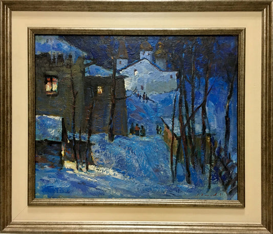 Oil painting Winter fairy tale Sergey Basov