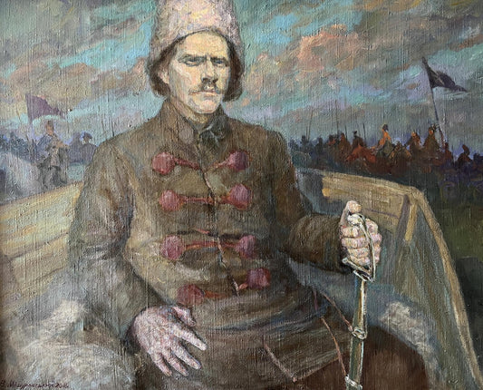 Oil painting Father's thoughts V. Mishurovsky