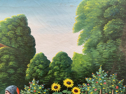 Oil painting Portrait of the bride and groom Unknown artist