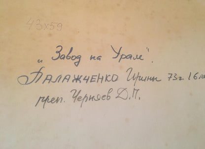 Watercolor painting Plant in the Urals Palazhchenko Irina