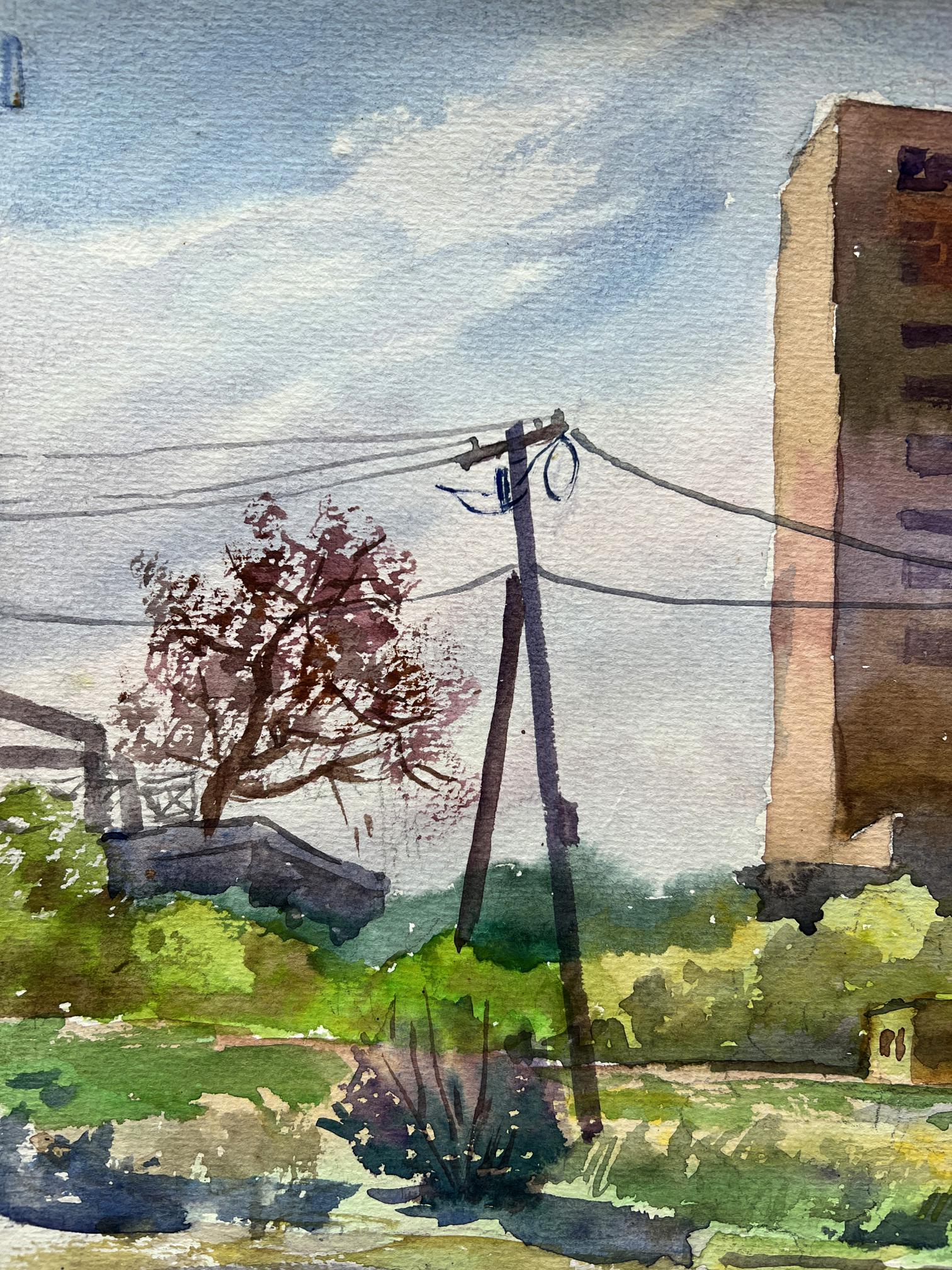 Watercolor painting Cityscape
