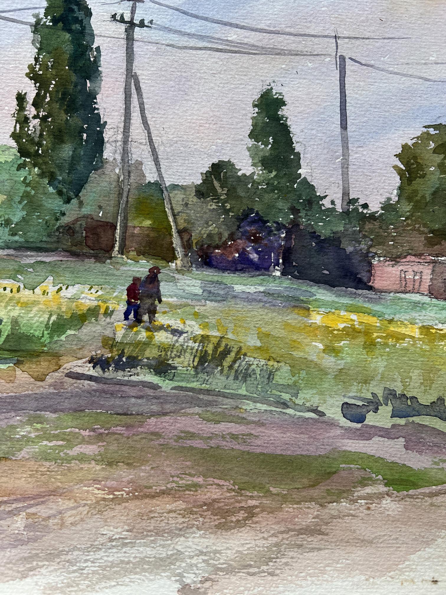 Watercolor painting Landscape 
