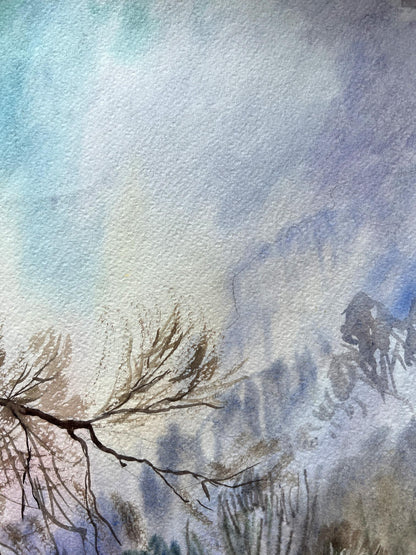 Watercolor painting Landscape 