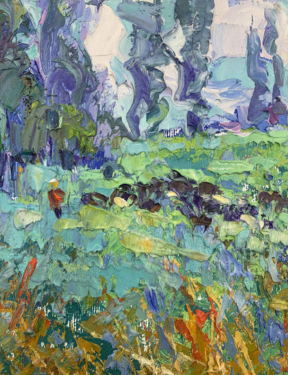 Oil Painting Summer Nature Landscape 