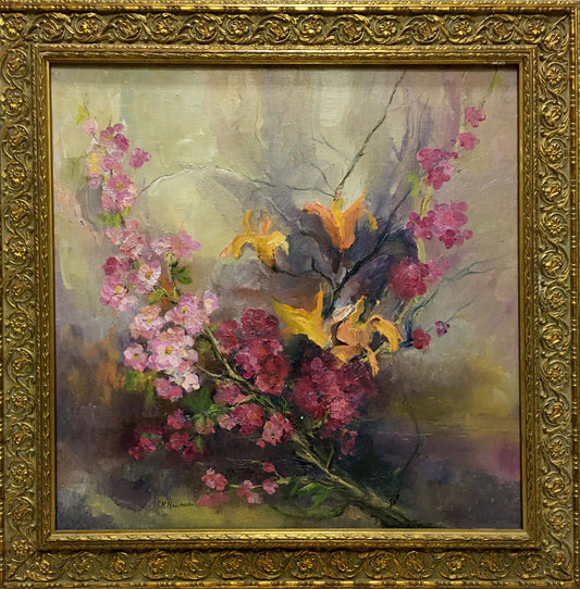 Oil painting Flowers Unknown artist