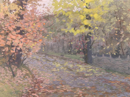 Oil painting "First Rays" by Tsyupka, evoking sunrise's warmth.