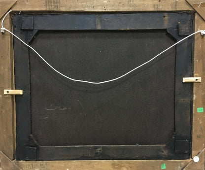 Oil painting Summer city landscape