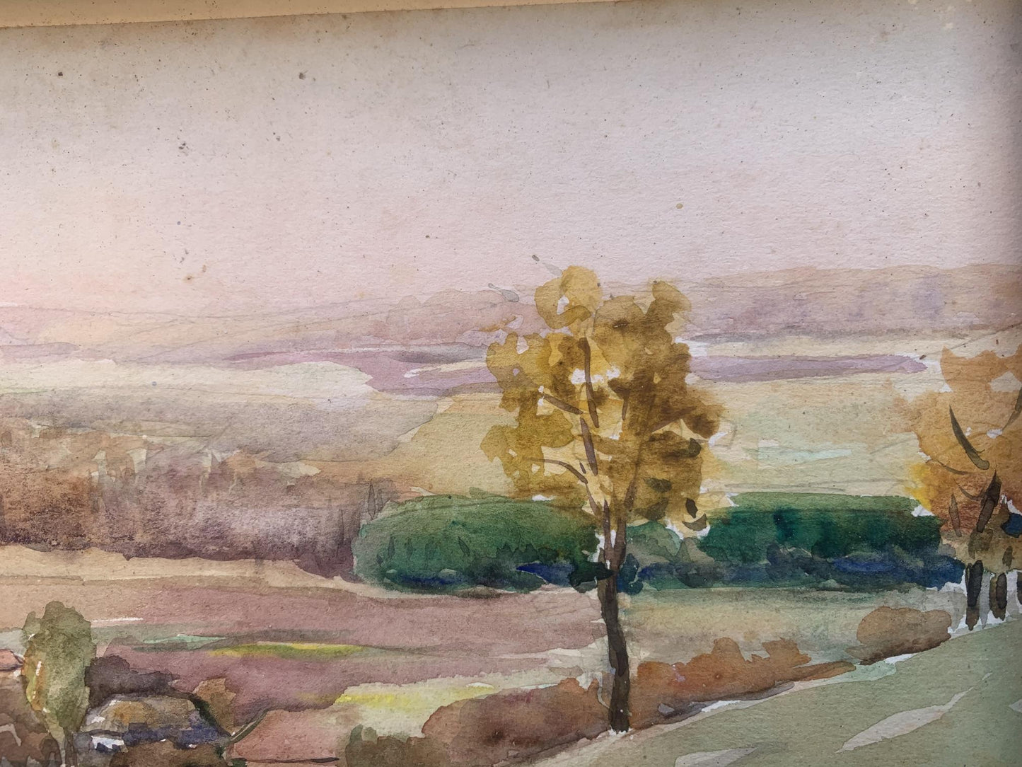 Watecolor painting Entrance to the village Ivan Kirillovych Tsyupka