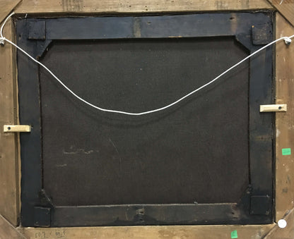 Oil painting Summer city landscape