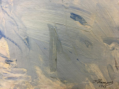 Oil painting Winter Petrov Georgy Petrovich