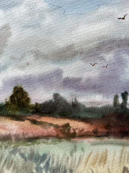 Watercolor painting Nature Landscape 