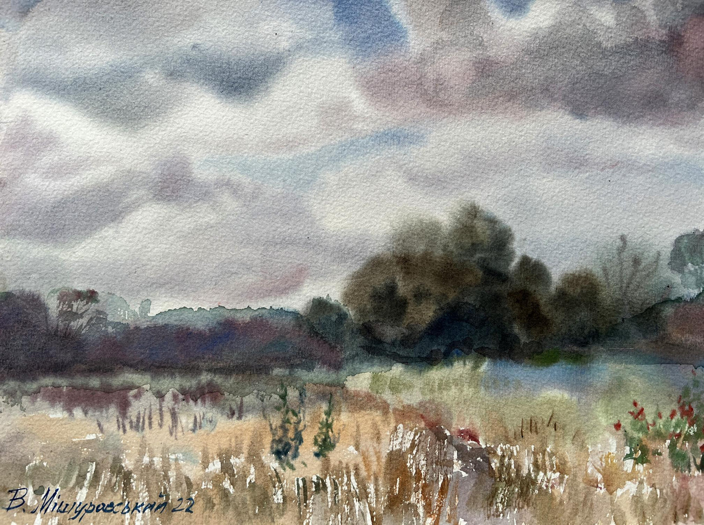 Watercolor painting Midsummer V. Mishurovsky