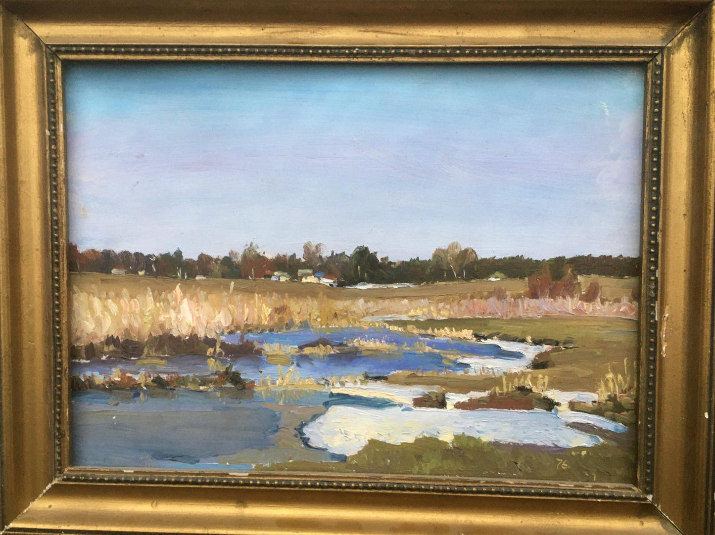 Oil painting Pond Field Ivanenko Vladimir Mikhailovich