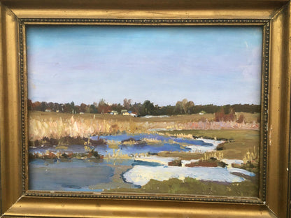Oil painting Pond Field Ivanenko Vladimir Mikhailovich