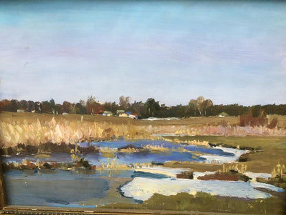 Oil painting Pond Field Ivanenko Vladimir Mikhailovich