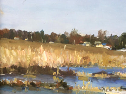 Oil painting Pond Field Ivanenko Vladimir Mikhailovich