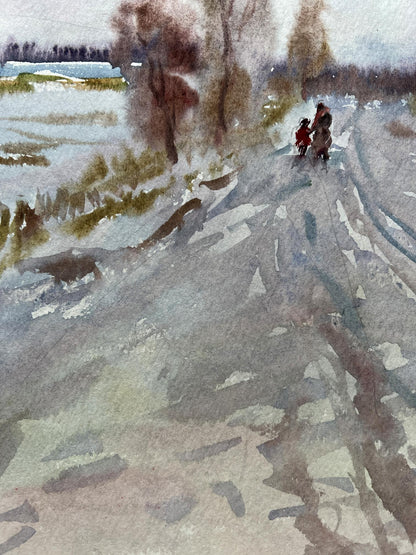 Watercolor painting Landscape 