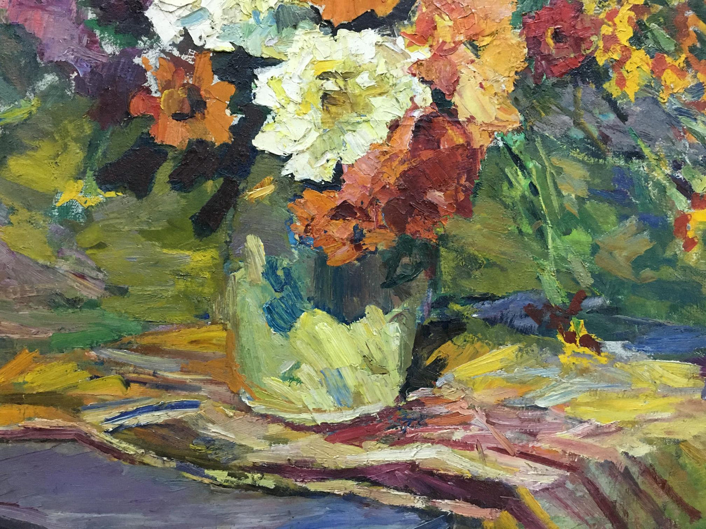 Oil painting Gorgeous bouquet of flowers Zinaida Sokolova
