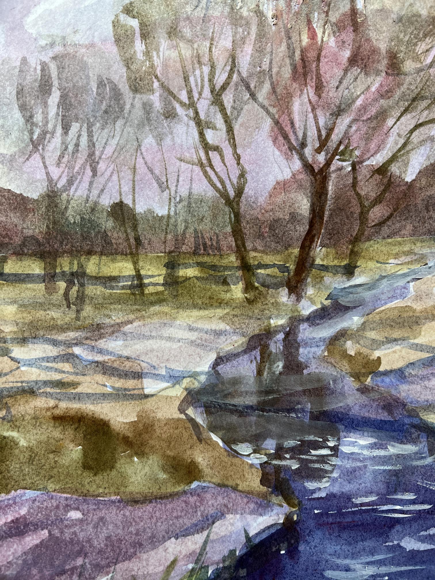 Watercolor painting Landscape 