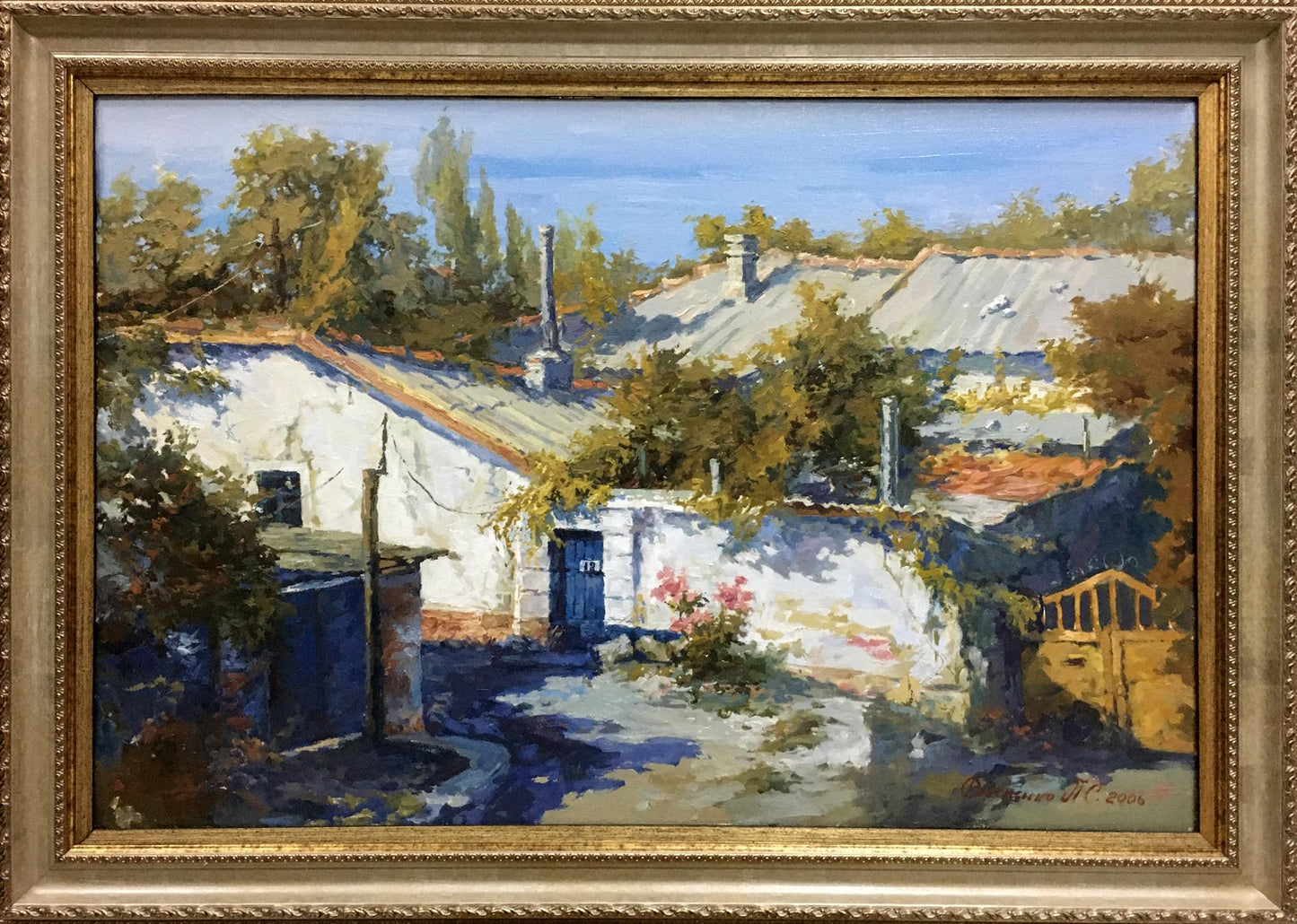 Oil painting The yard Semenenko P. S.