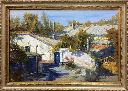 Oil painting The yard Semenenko P. S.