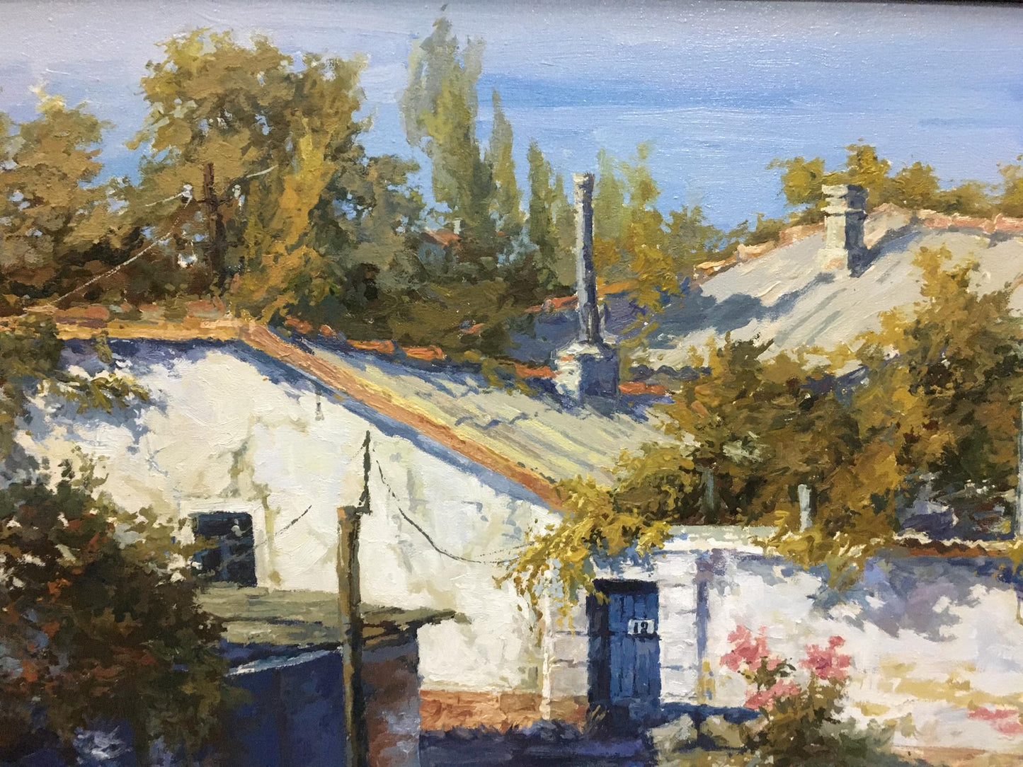 Oil painting The yard Semenenko P. S.