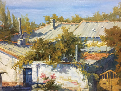 Oil painting The yard Semenenko P. S.