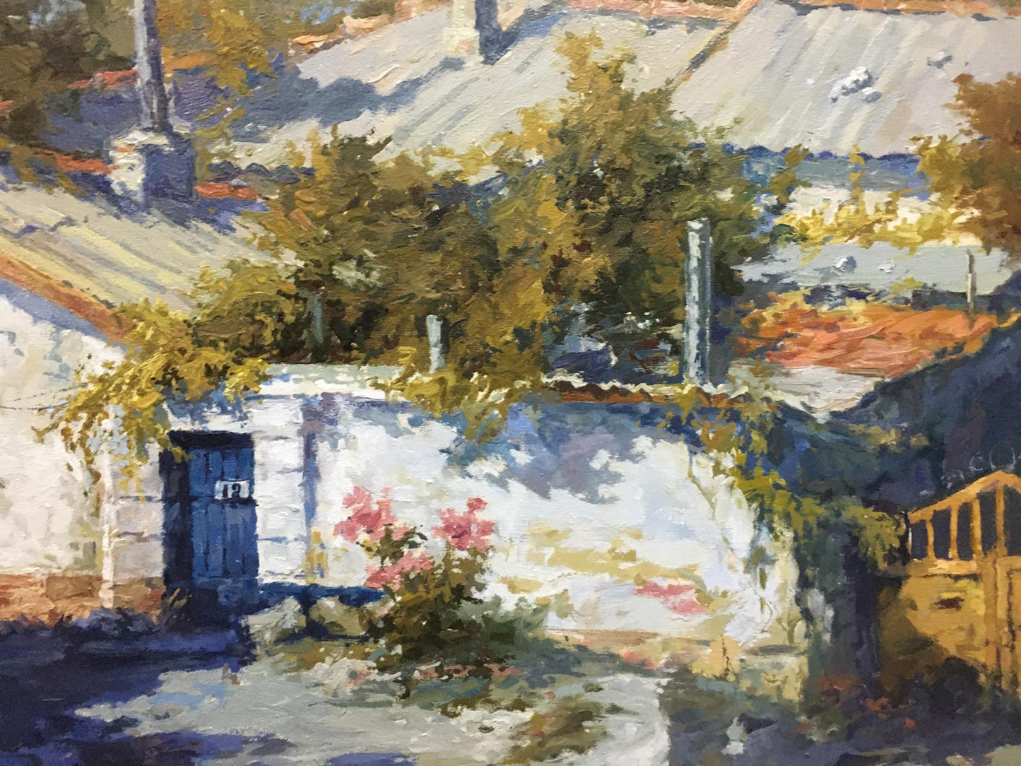 Oil painting The yard Semenenko P. S.