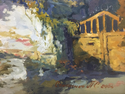 Oil painting The yard Semenenko P. S.