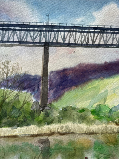 Watercolor painting Nature Landscape 