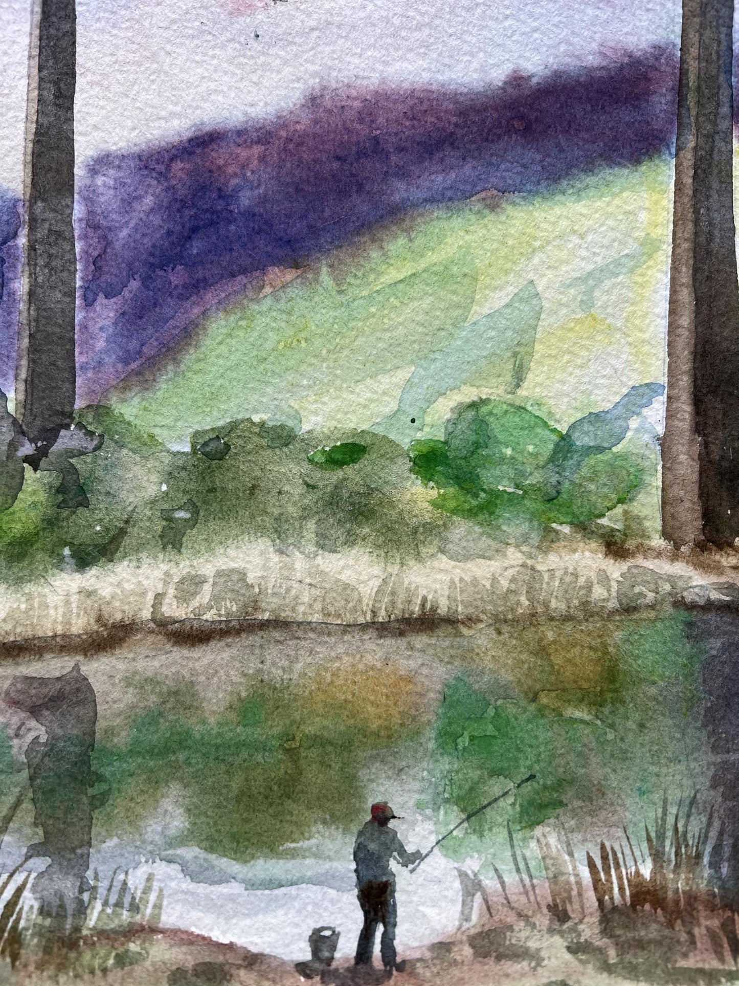 Watercolor painting Landscape 