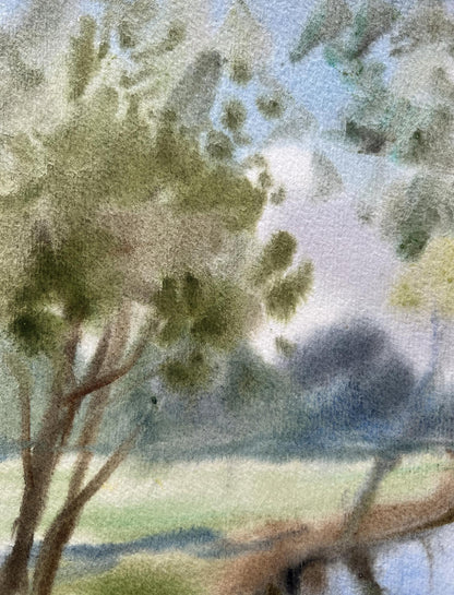 Watercolor painting Spring day 
