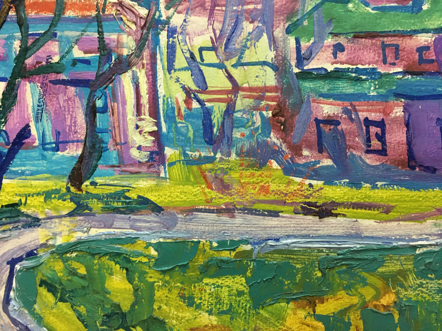 Oil painting Landscape with a church Glushchenko Alexander Nikolaevich