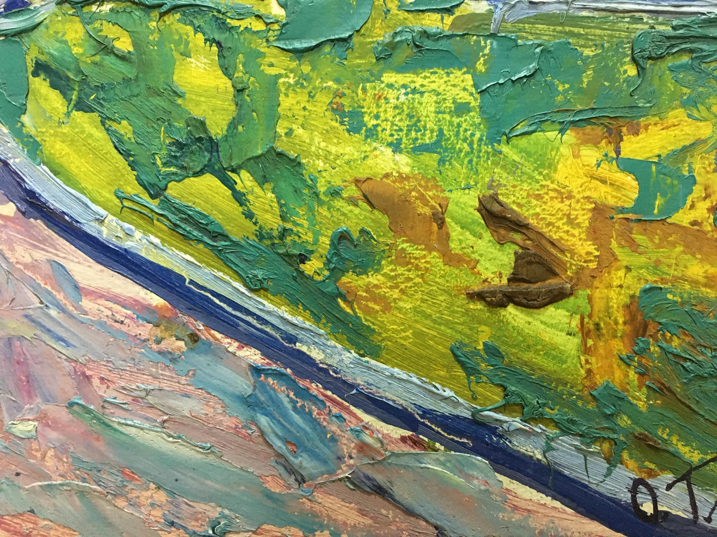 Oil painting Landscape with a church Glushchenko Alexander Nikolaevich