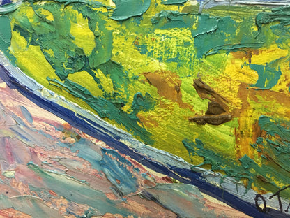 Oil painting Landscape with a church Glushchenko Alexander Nikolaevich