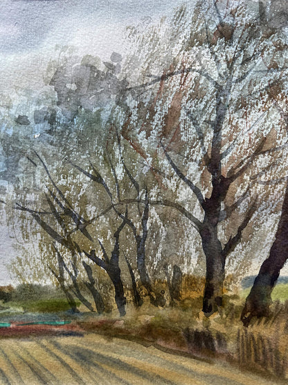 Watercolor painting Nature Landscape 