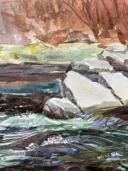 Watercolor painting Nature Landscape 
