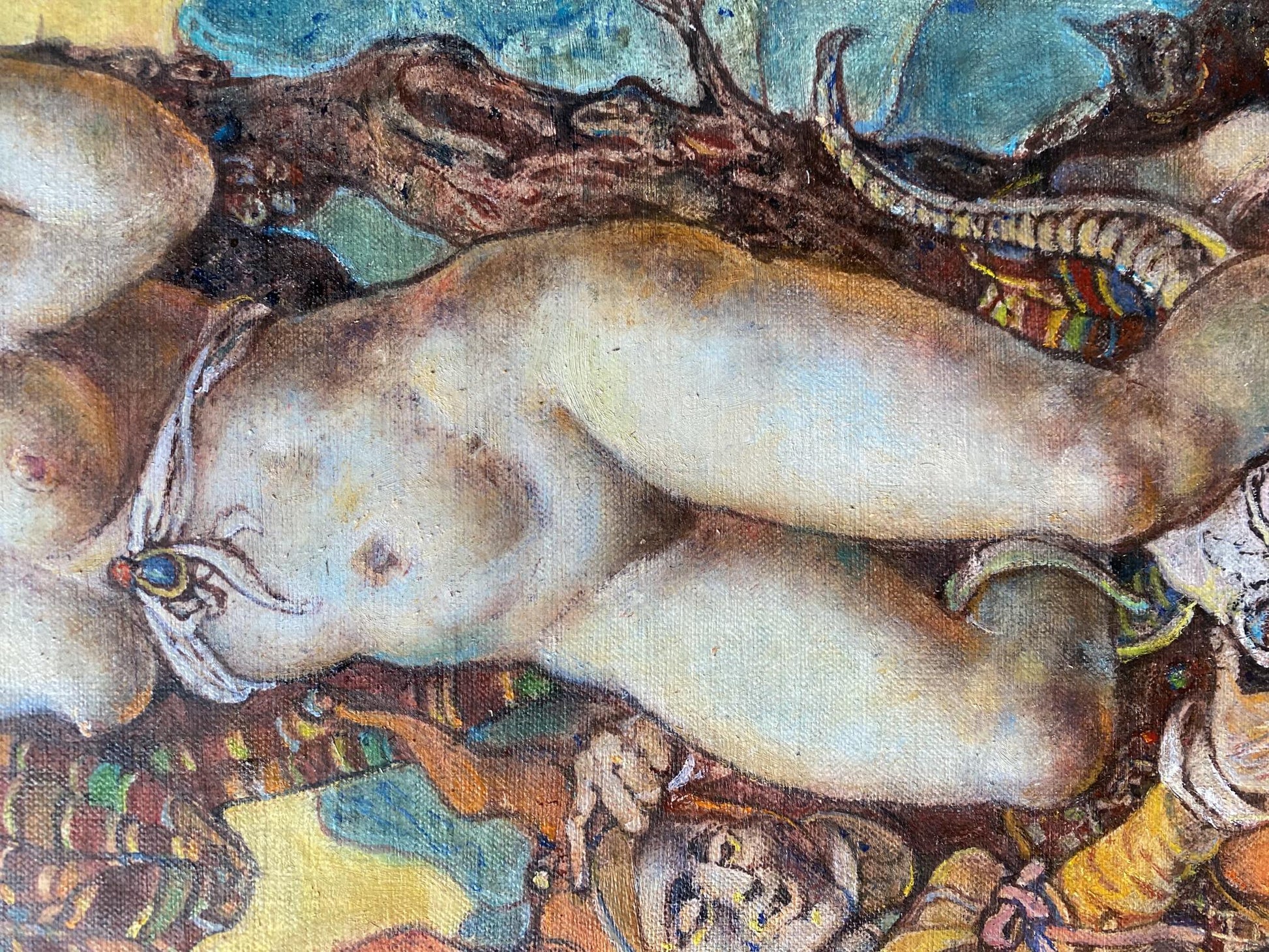 Oil Artwork: Moon by Oleg Arkad'yevich Litvinov
