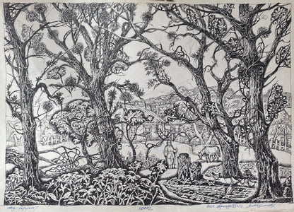 Ink painting Landscape Litvinov Oleg Arkad'yevich