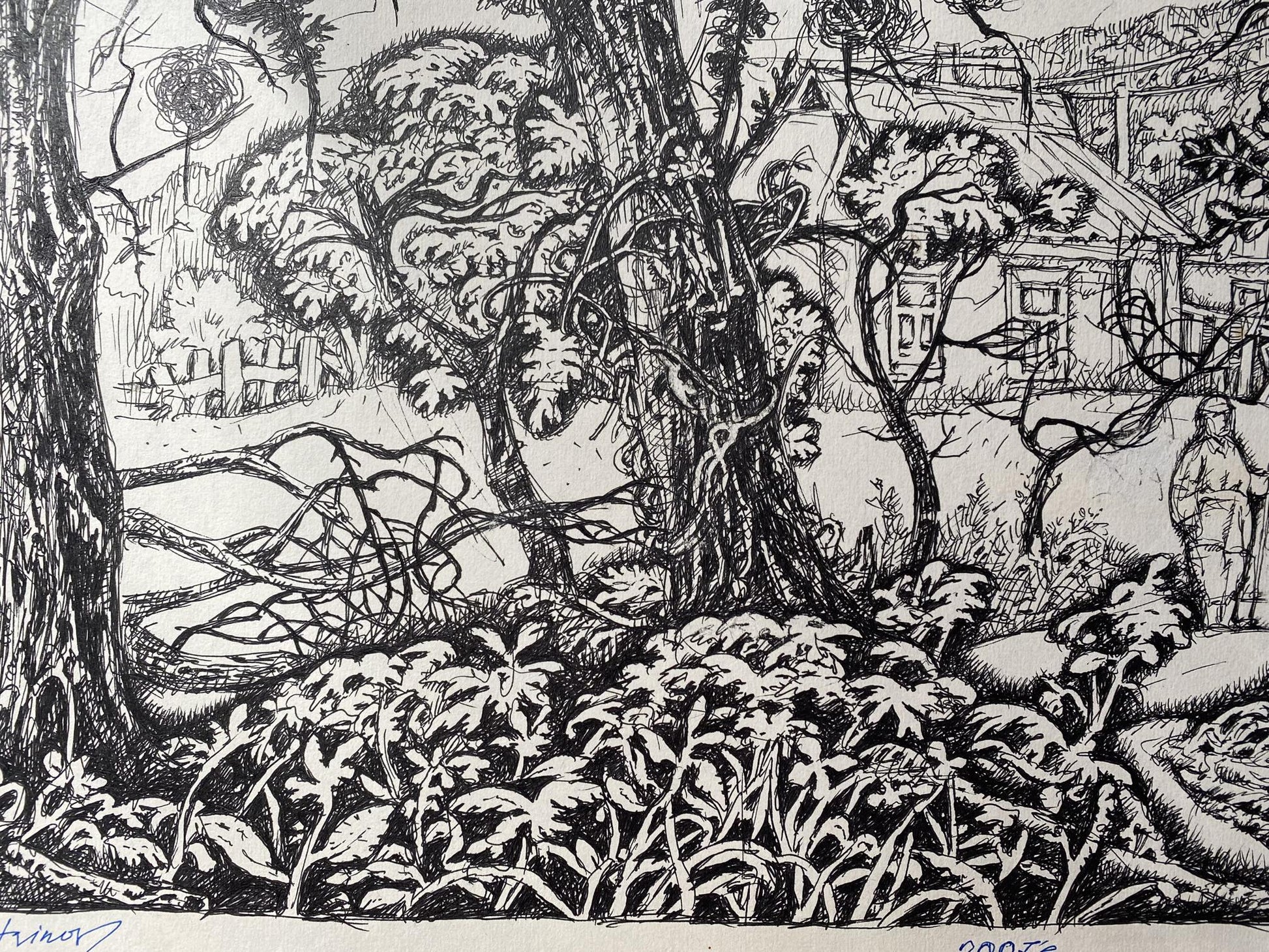 Oleg Arkad'yevich Litvinov’s landscape ink art