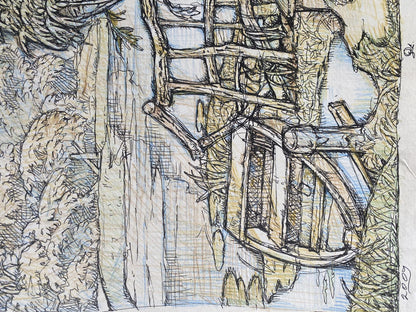 Ink,pencil painting On the river Litvinov Oleg Arkad'yevich