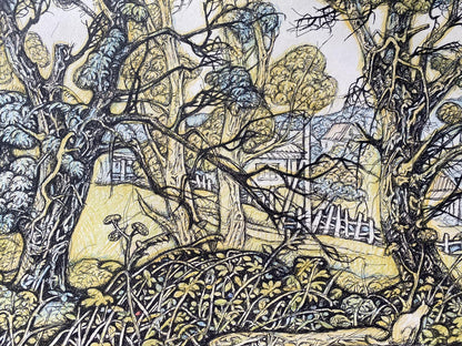 Ink painting Landscape with a goat Litvinov Oleg Arkad'yevich