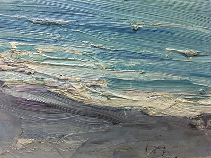 Oil painting Near the shore with a girl Glushchenko Nikolay Petrovich