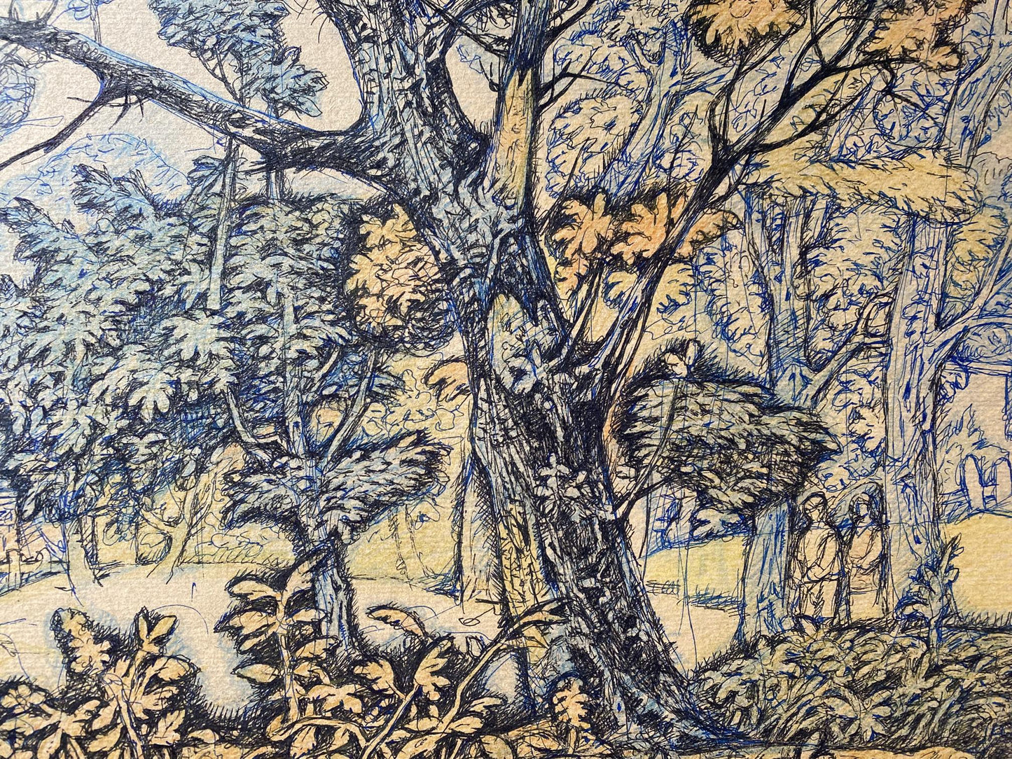 Ink, pencil painting October Litvinov Oleg Arkad'yevich
