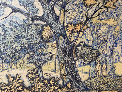 Ink, pencil painting October Litvinov Oleg Arkad'yevich