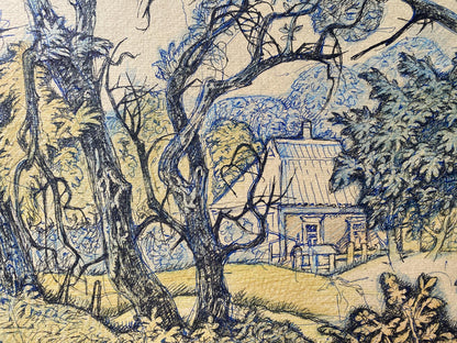 Ink, pencil painting October Litvinov Oleg Arkad'yevich