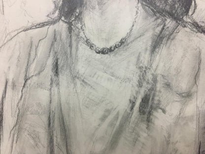Ink painting Portrait of a nurse Shishko Sergey Fedorovich